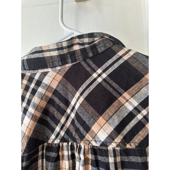 Time and Tru women’s size large plaid flannel long sleeve shirt - Picture 6 of 6